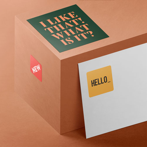Stickers & Labels - Square stickers labels square printed example