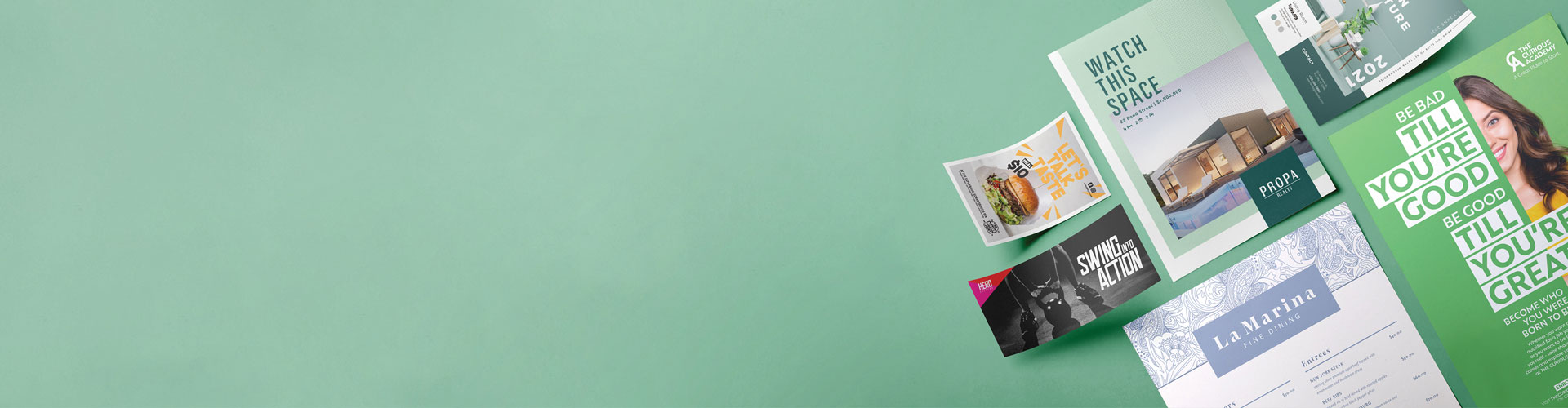 Flyers printed examples