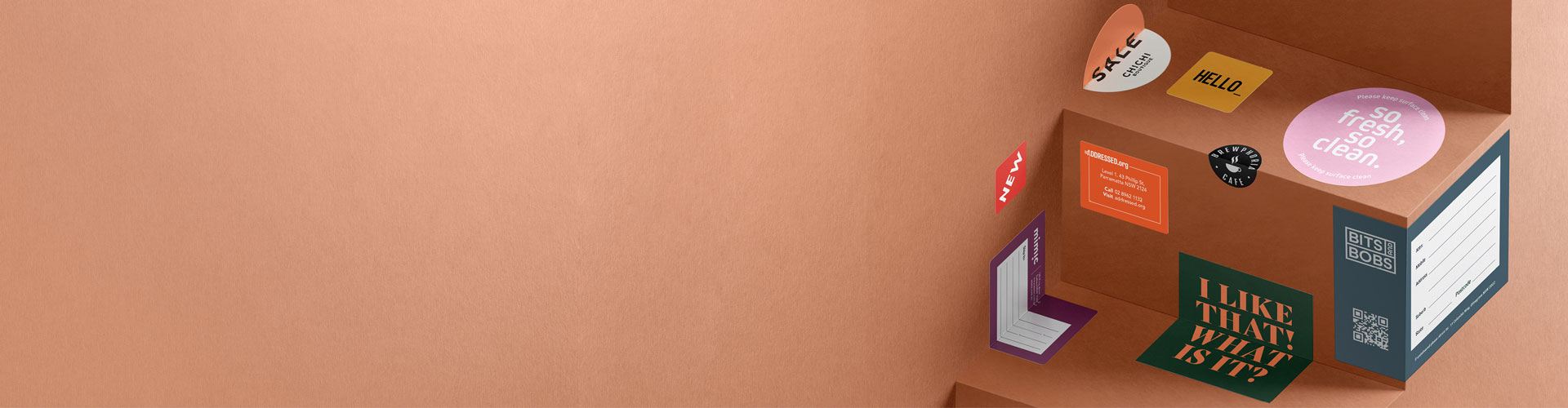 Stickers and labels printed examples