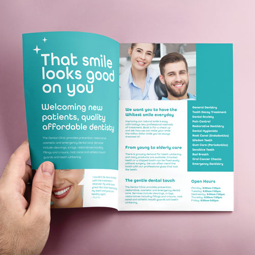 Brochure A5 printed example