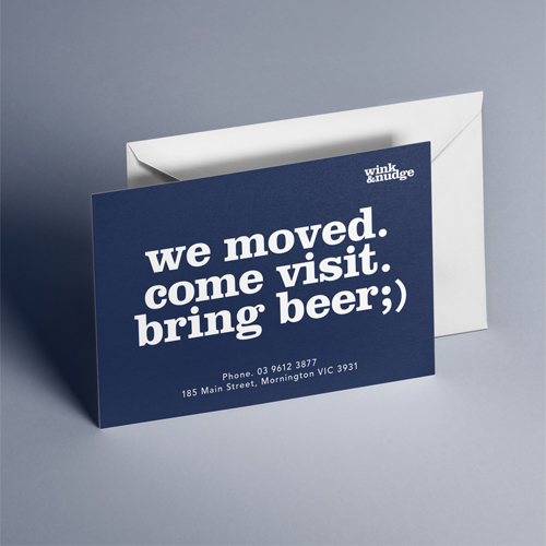 announcments card A6 printed example