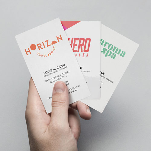 Business cards premium printed examples
