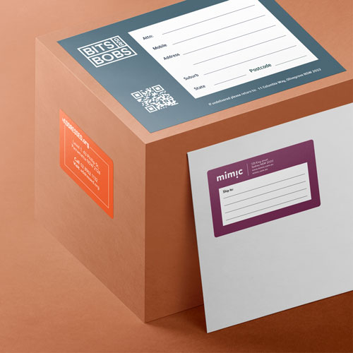 stickers labels rectangle printed example